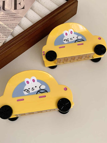 Yellow Car Bunny Hairpin