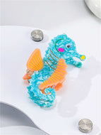 Seahorse Octopus Turtle Whale Hairpin