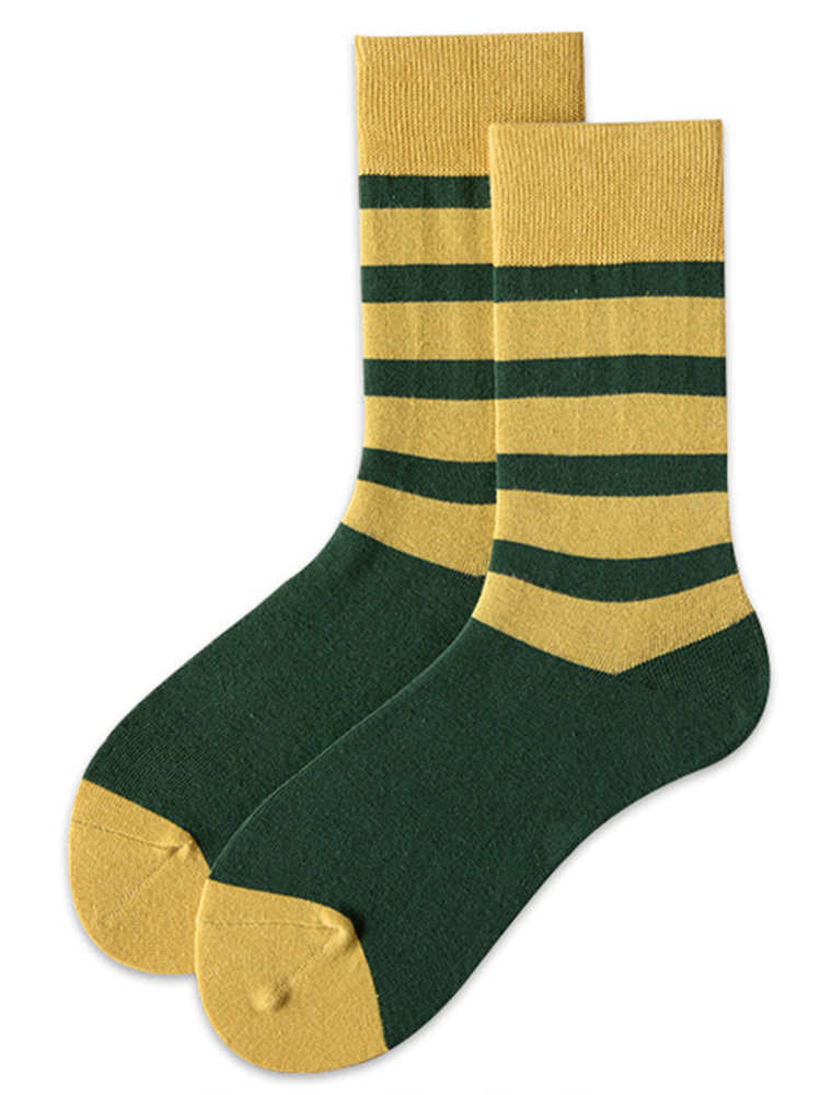 Green Striped Women's Socks