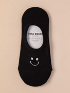 Solid Color Smile Socks