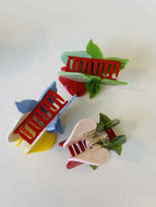 Fruit Two-color Strawberry Hairpin