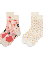 Pink Small Flower Women's Socks