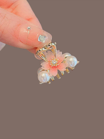 Peach Blossom Pearl Small Bangs Hairpin