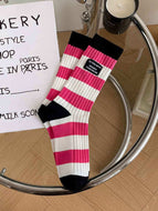 Colorblock Striped Autumn and Winter Women's Socks