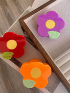 Flower Color Blocking Women's Hair Clip