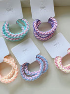 Two-pack of Colorful Thick Braided Hair Ties