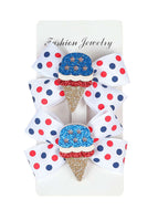 Children's Independence Day Bow Hair Clip