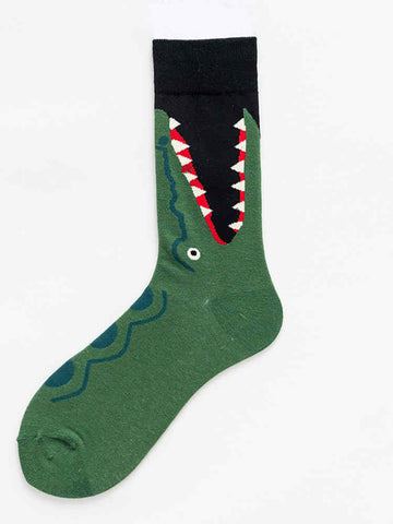 Green Crocodile Unisex Socks