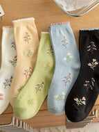 Leaves and Flowers Women's Socks