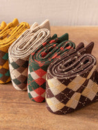 Multicolor Plaid Socks for Women