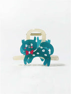 Polka Dot Cat Hairpin - Acrylic