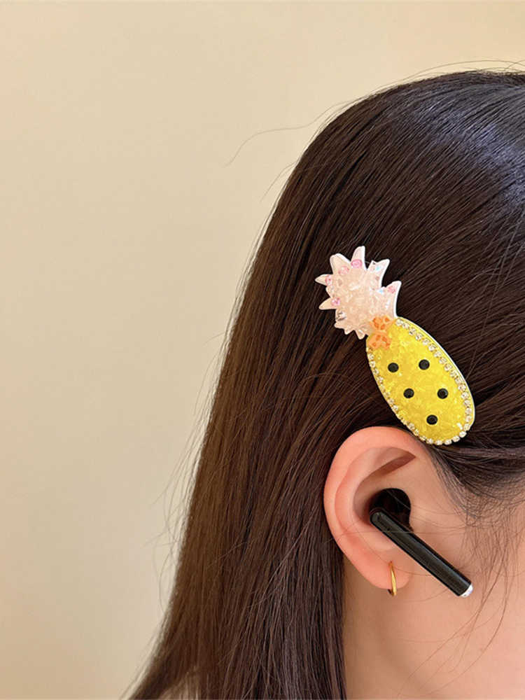 Fruit Rhinestone Bangs Hairpin