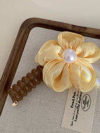 Pearl Flower Hair Scrunchie