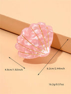 Pink Shell Painting Line Clip Hair Accessories