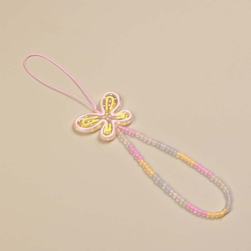 Butterfly Phone Beaded Lanyard