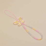 Butterfly Phone Beaded Lanyard