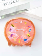 Food Collection Donut Print Hair Clip