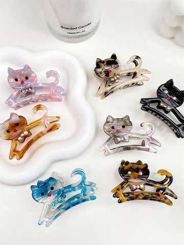 Cat Styling Sparkly Hair Clips