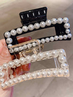 Pearl Square Large Hair Clip