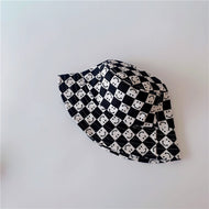 Checkerboard Smiley Baby Sun Hat