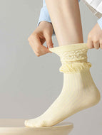 Women's Solid Color Lolita Mid-tube Socks