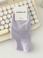 Candy Color Alphabet Women's Socks