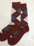 Rhombus Plaid Casual Men's Socks