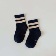 New Solid Striped Print Socks