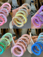 Six Colorful Telephone Wire High Elastic Rubber Bands