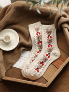 Bear Coffee Color Series Women's Socks