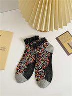 Retro Floral Casual Socks for Women