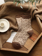 Bear Coffee Color Series Women's Socks