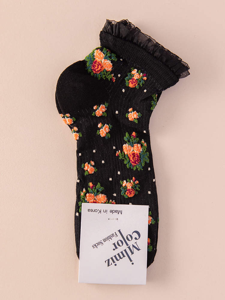 Flower Short Socks for Women