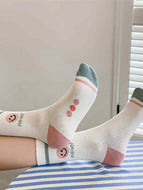 Cartoon Smiling Bunny Women's Socks