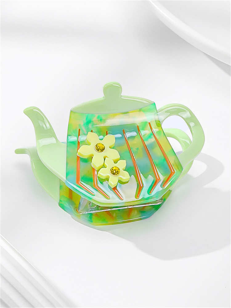 Teapot Shaped Hair Clip for Girls