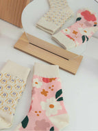 Pink Small Flower Women's Socks