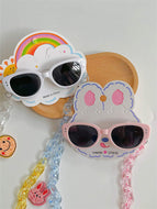 New Children's Sunglasses with Glasses Chain Set