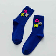 Candy Color Versatile Smiling Face Women's Socks