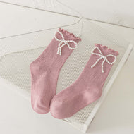 Cute Pearl Bow Socks