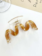 Wavy Claw Clip Glossy Waves Hair Claw Clip