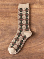 Multicolor Plaid Socks for Women