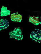 Glow-in-the-Dark Pumpkin Atmosphere Halloween Hair Clip