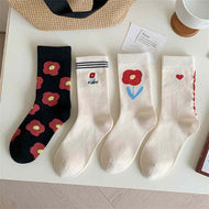 Jacquard Flower Women's Socks