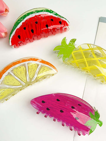 Colorful Fruit Grabber Lady Hairclip