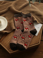 Bear Coffee Color Series Women's Socks