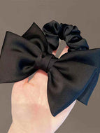 Bow Solid Color Hair Rope Rubber Band