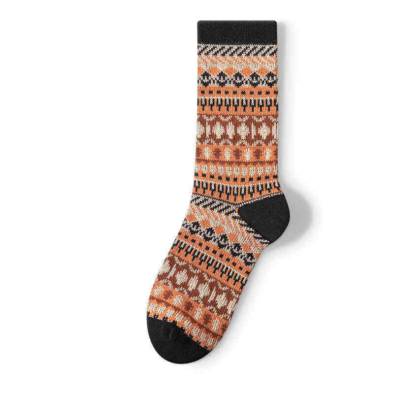 Colorblock Ethnic Style All-match Women's Socks