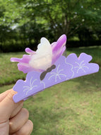 Green and Purple Butterfly Hairpin