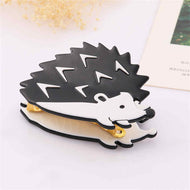 Little Hedgehog Black and White Hairpin