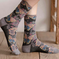 Butterfly and Flower Ethnic Style Socks